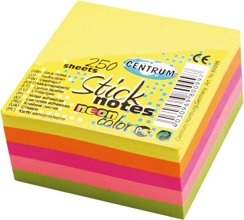 bloček samol. 51x51mm 5x50ls neon:
